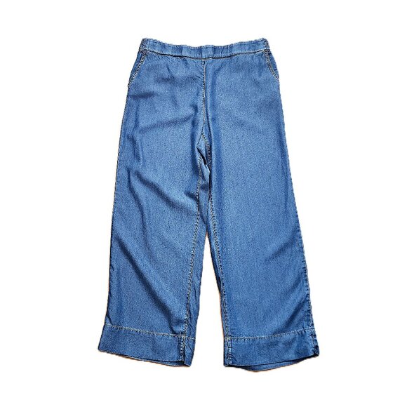 Olsen Anna fit wide leg pull on soft denim look pants - Picture 2 of 10